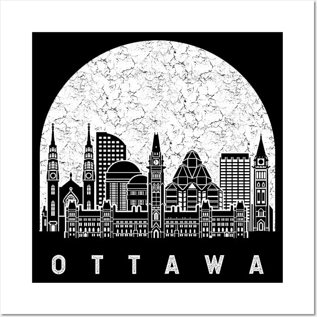 Ottawa Canada Skyline Wall Art by ThyShirtProject - Affiliate